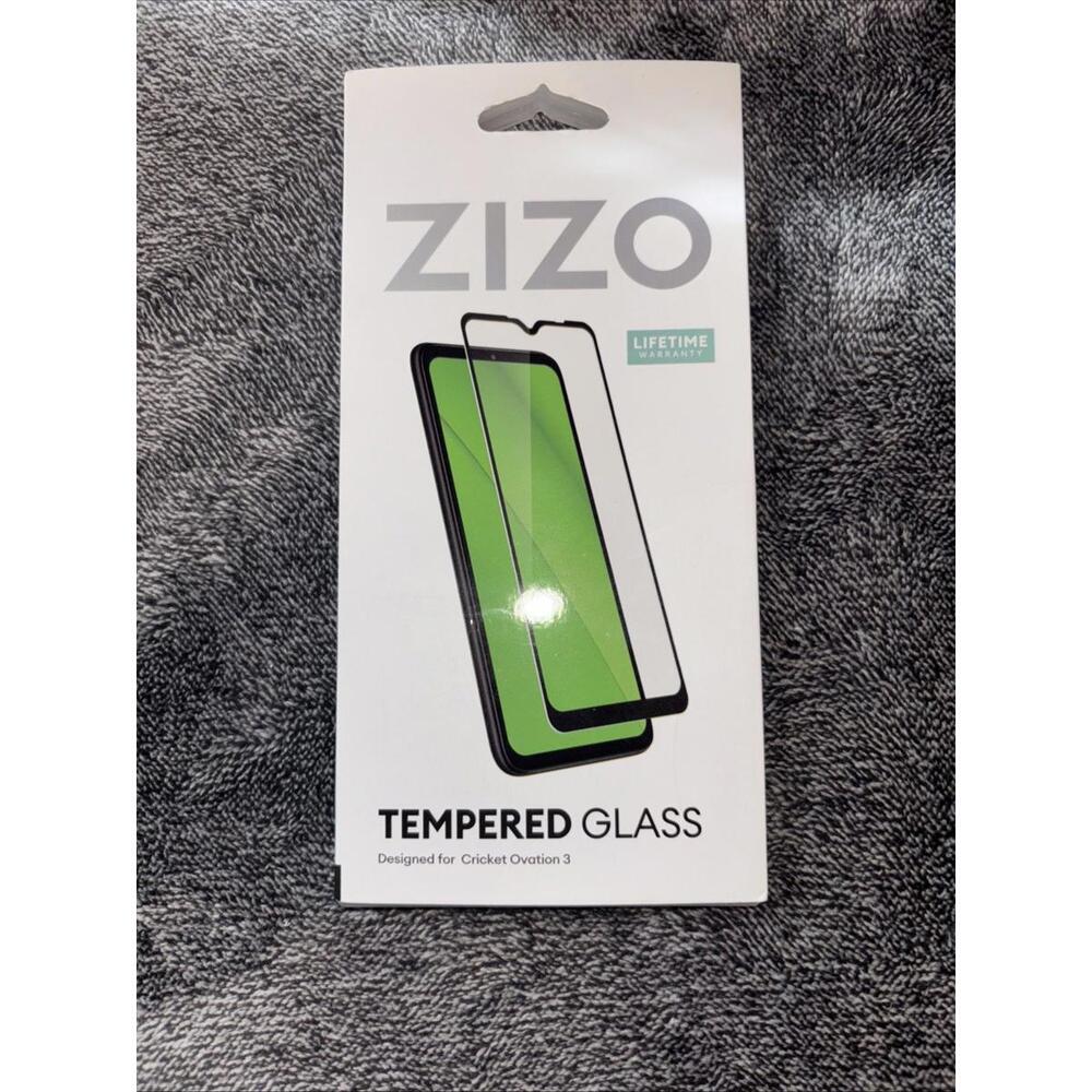 Zizo Tempered Glass Screen Protector for Cricket Ovation 3 GLSHD-CKOV3-BLK‎